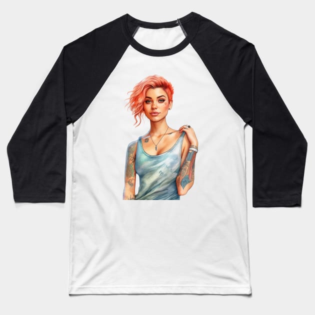 Tattooed In Vest Baseball T-Shirt by Maison de Kitsch